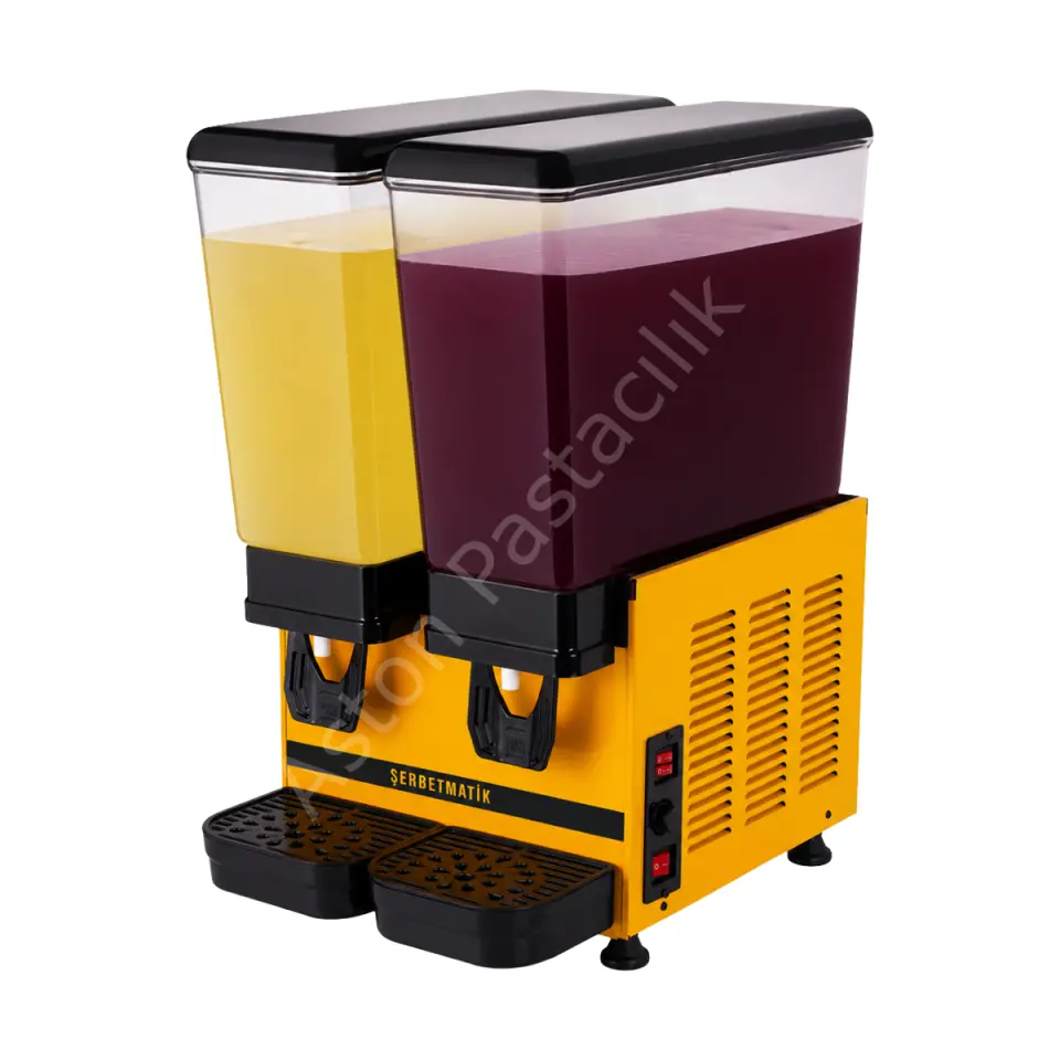 Şerbetmatik İkili Limonata Makinesi - 2x20 Litre Fıskiyeli