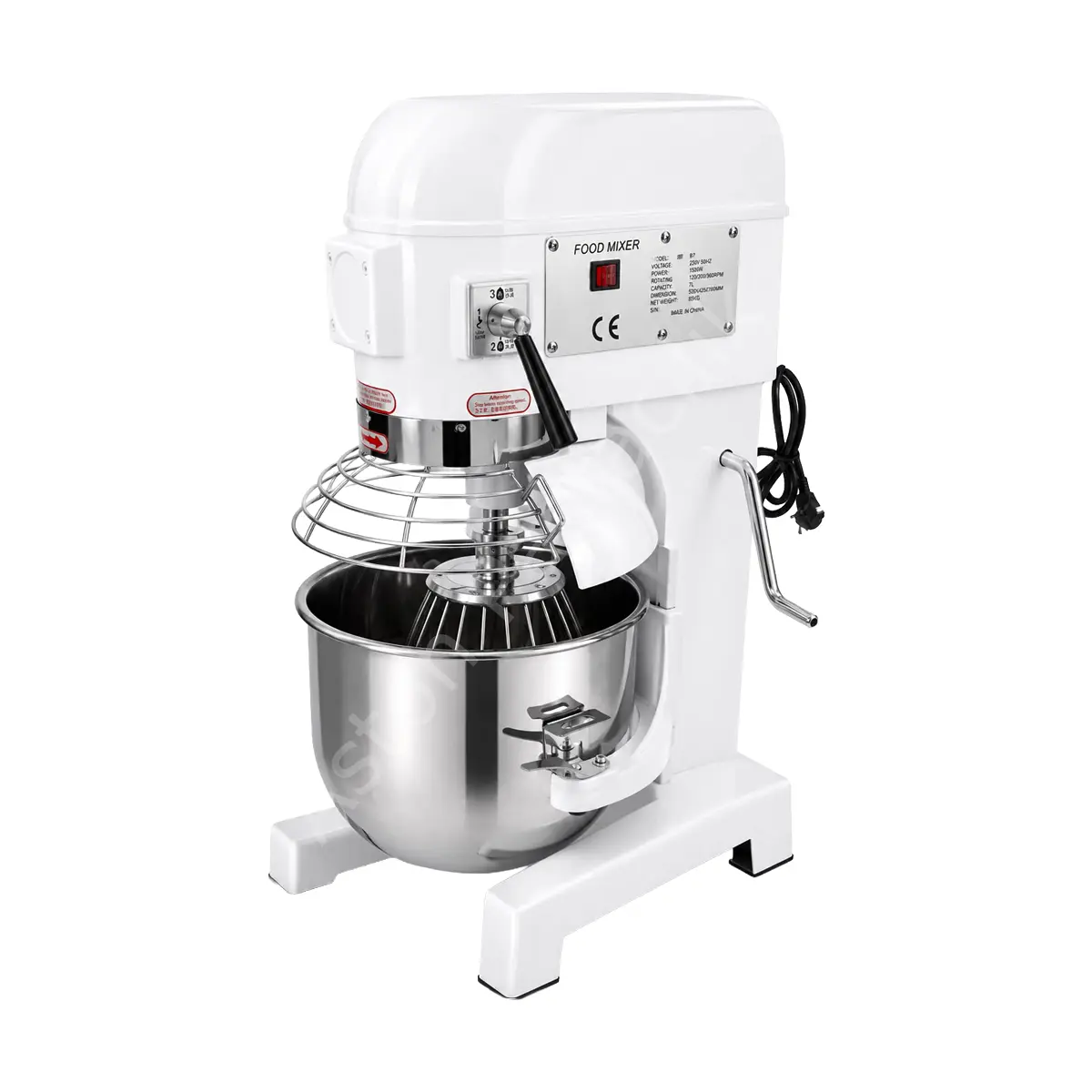 Endüstriyel Set Üstü Stand Mikser 10 Litre - Beyaz