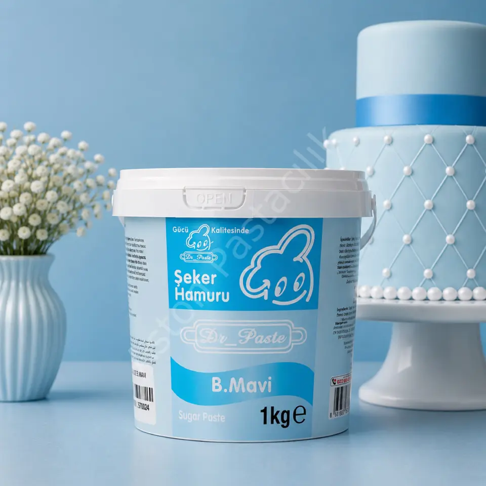 Dr. Paste Şeker Hamuru 1 kg - Bebe Mavisi
