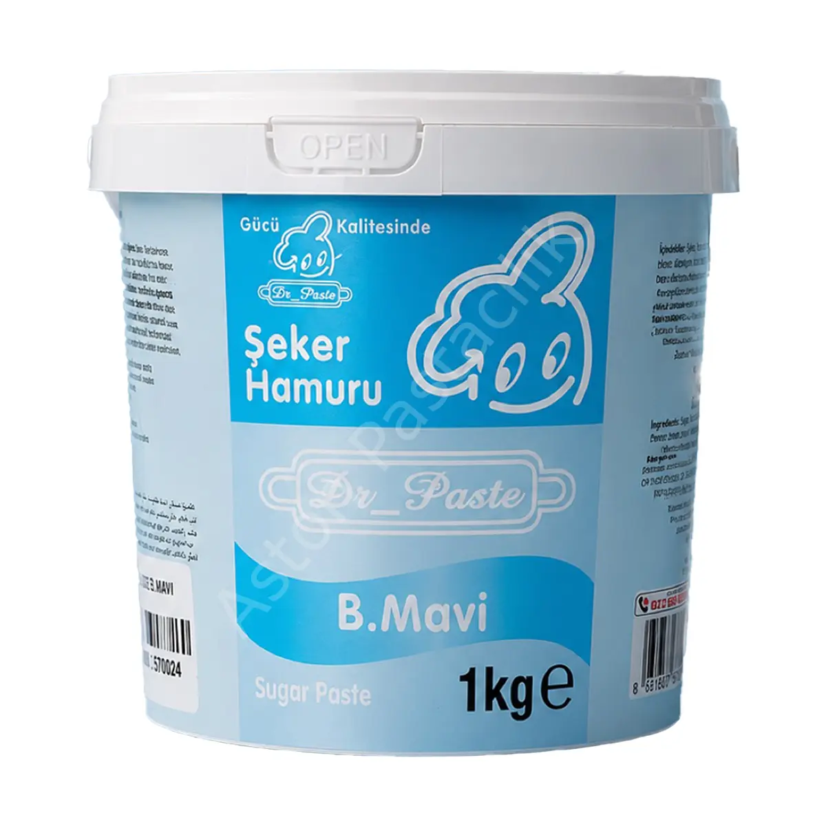 Dr. Paste Şeker Hamuru 1 kg - Bebe Mavisi