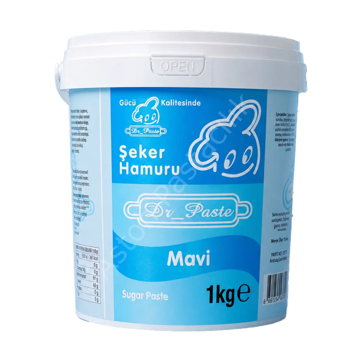 Dr. Paste Şeker Hamuru 1 kg - Mavi