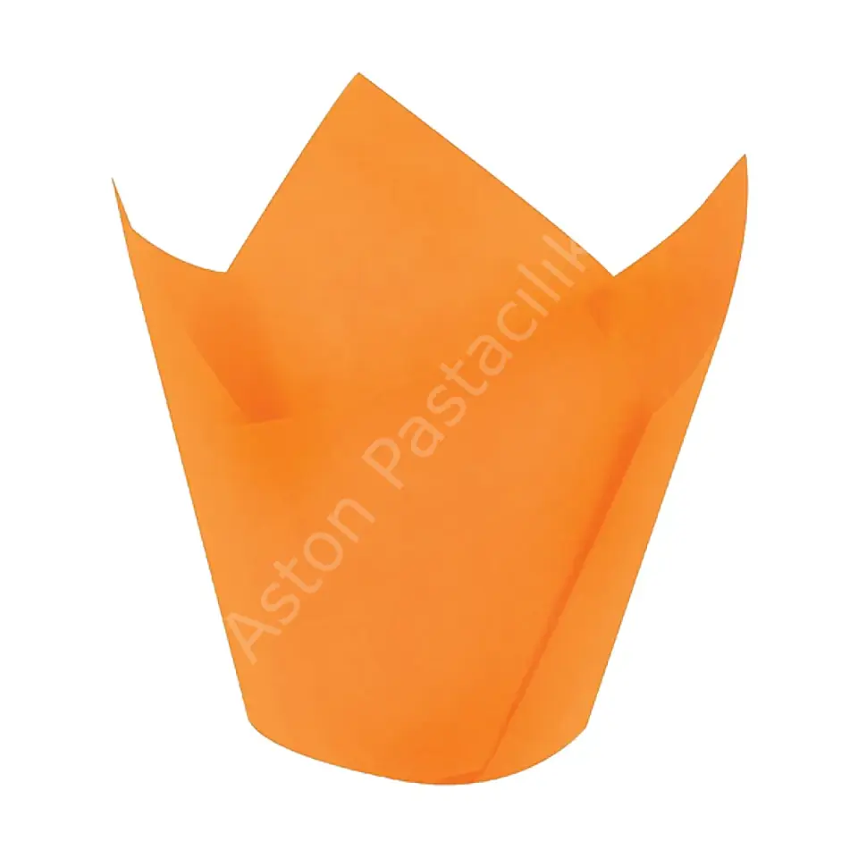 Tulip Muffin Kek Kapsülü / Kâğıdı (Turuncu - 16x5 cm) - 200 Adet
