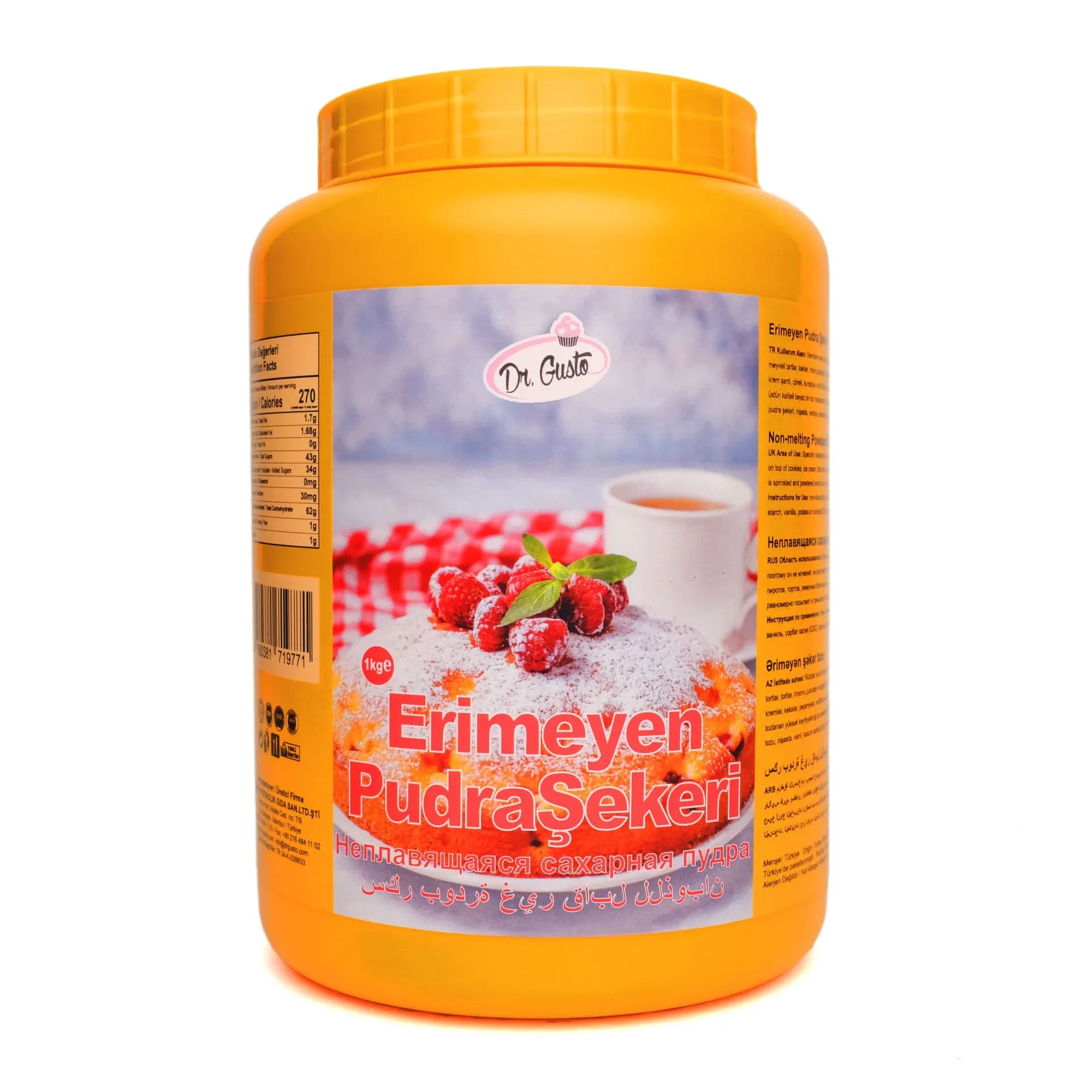 Dr.Gusto Erimeyen Pudra Şekeri 1kg