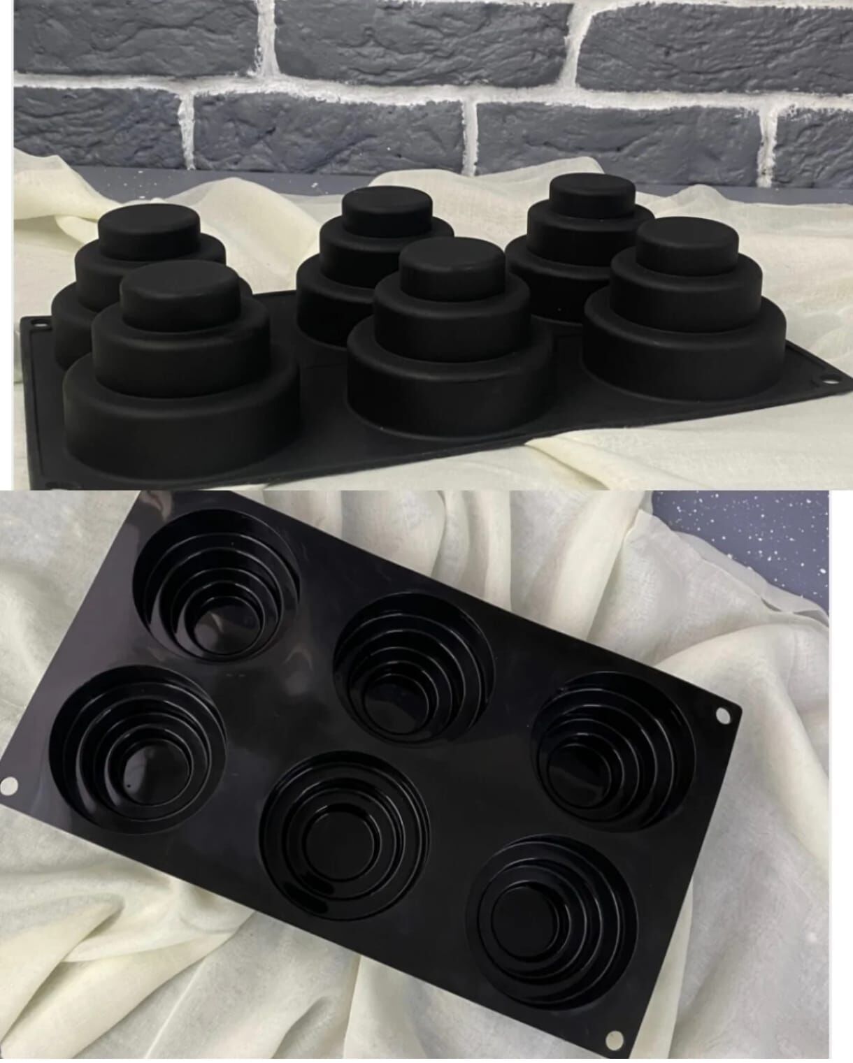 PCS- 3 Katlı Mini Pasta Kalıbı - 6 LI