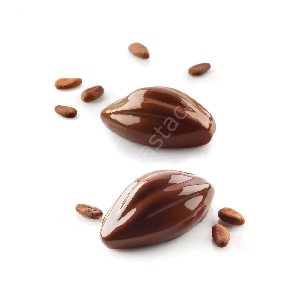 Silikomart Cacao 3D Kakao Meyvesi Silikon Tatlı Kalıbı 120 ml - Nina Tarasova Serisi (Kesicili - 6 Gözlü)