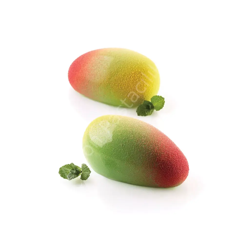 Silikomart 3D Mango Meyvesi Silikon Tatlı Kalıbı 130 ml - 6 Gözlü (Kesicili)