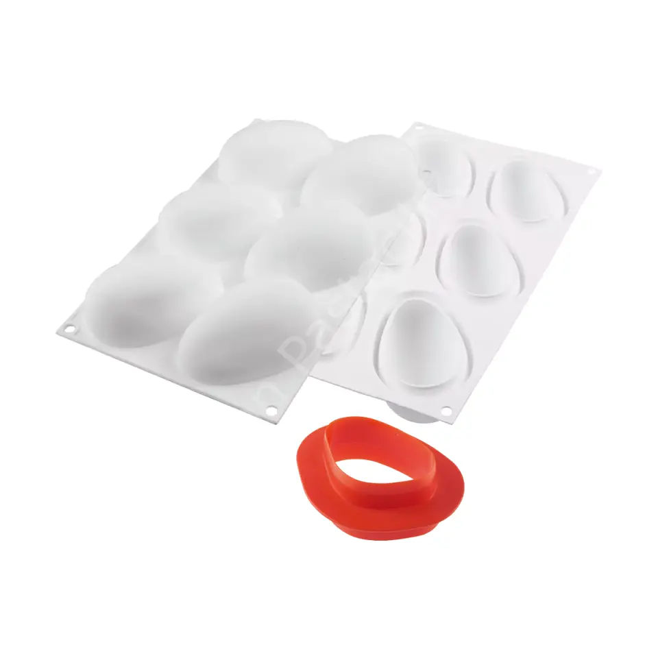 Silikomart 3D Mango Meyvesi Silikon Tatlı Kalıbı 130 ml - 6 Gözlü (Kesicili)