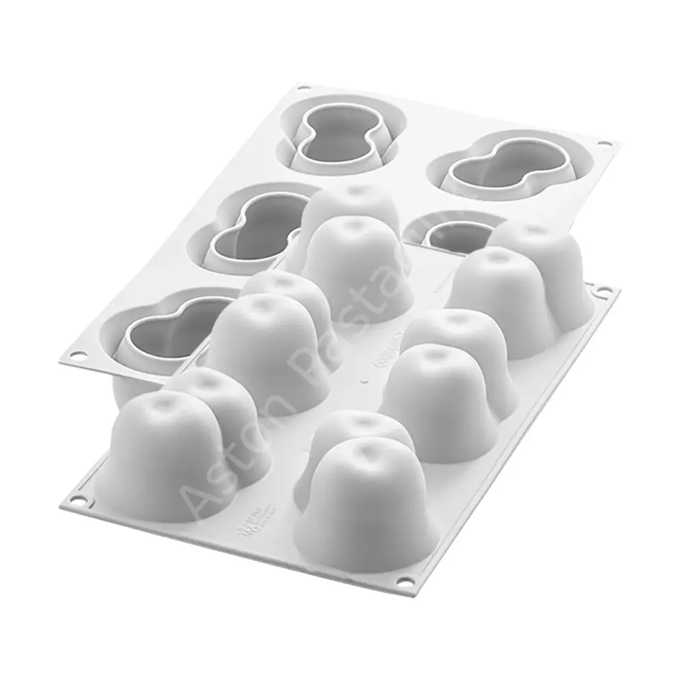 Silikomart Rosso Ciliegia 3D Kiraz Şekilli Silikon Tatlı Kalıbı 105 ml - 6 Gözlü