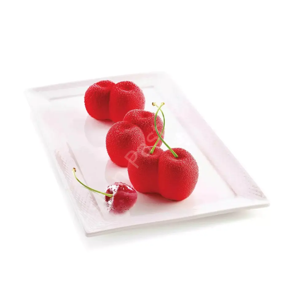 Silikomart Rosso Ciliegia 3D Kiraz Şekilli Silikon Tatlı Kalıbı 105 ml - 6 Gözlü