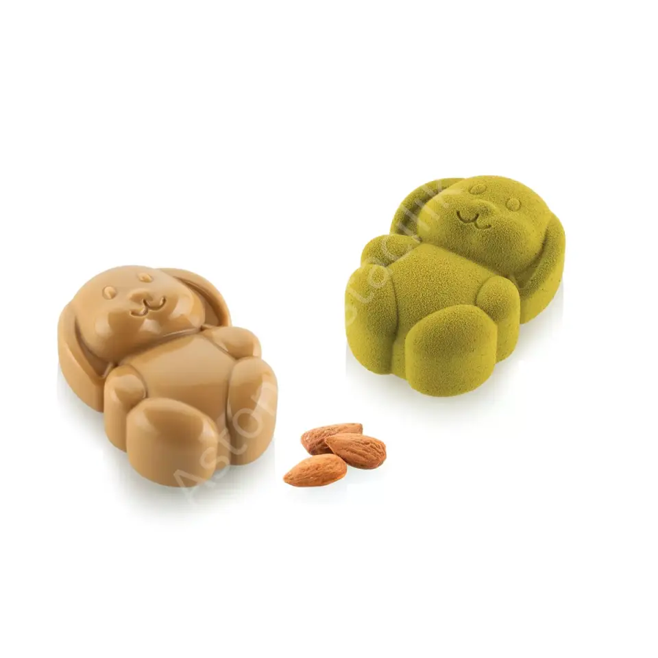 Silikomart Rabbit Tavşan Şekilli Silikon Tatlı Kalıbı 70 ml - Juan Gutierrez Serisi (Kesicili - 8 Gözlü)