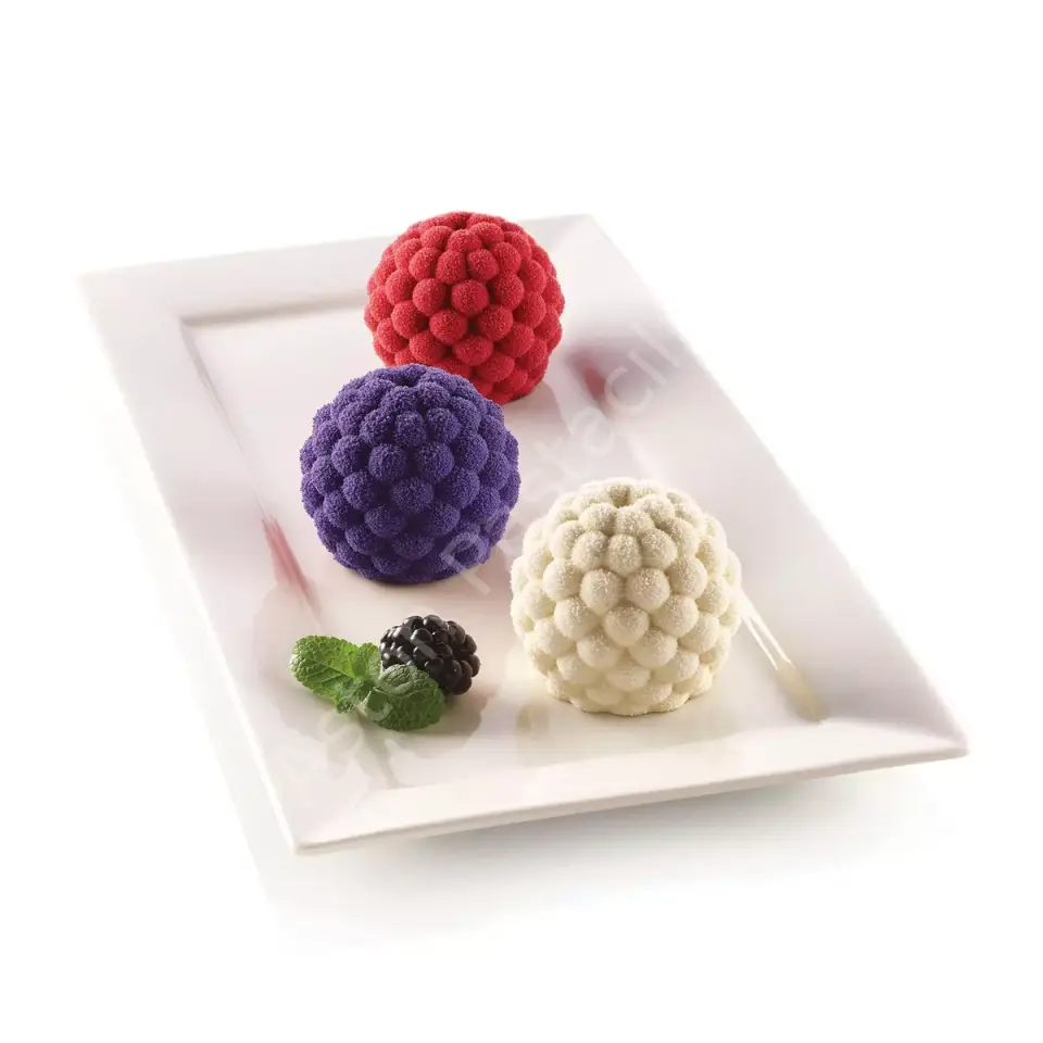 Silikomart Segreti del Bosco 3D Böğürtlen ve Ahududu Silikon Tatlı Kalıbı 115 ml - 6 Gözlü
