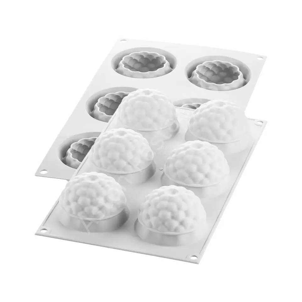 Silikomart Segreti del Bosco 3D Böğürtlen ve Ahududu Silikon Tatlı Kalıbı 115 ml - 6 Gözlü