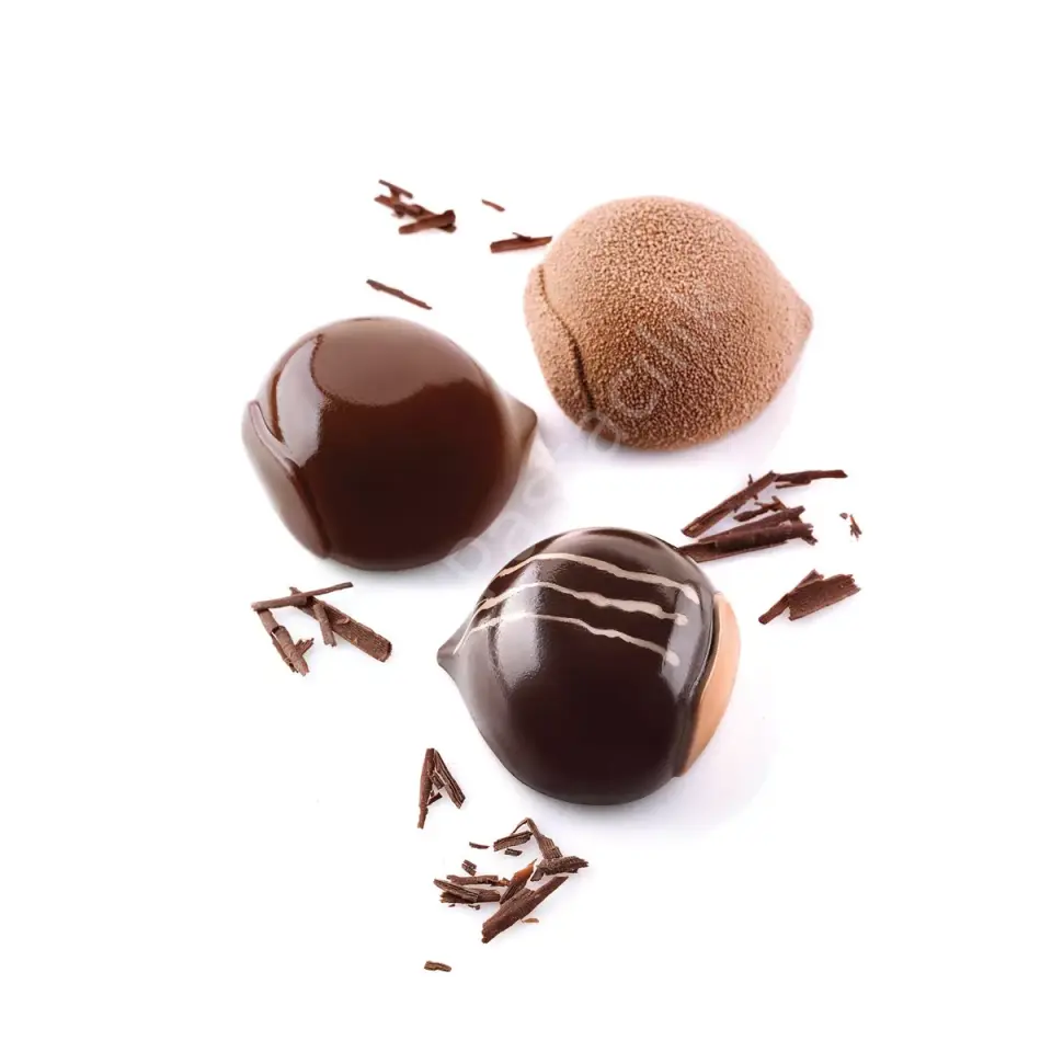Silikomart Marron Glacé 3D Kestane Şekilli Silikon Tatlı Kalıbı - 6 Gözlü (Kesicili)