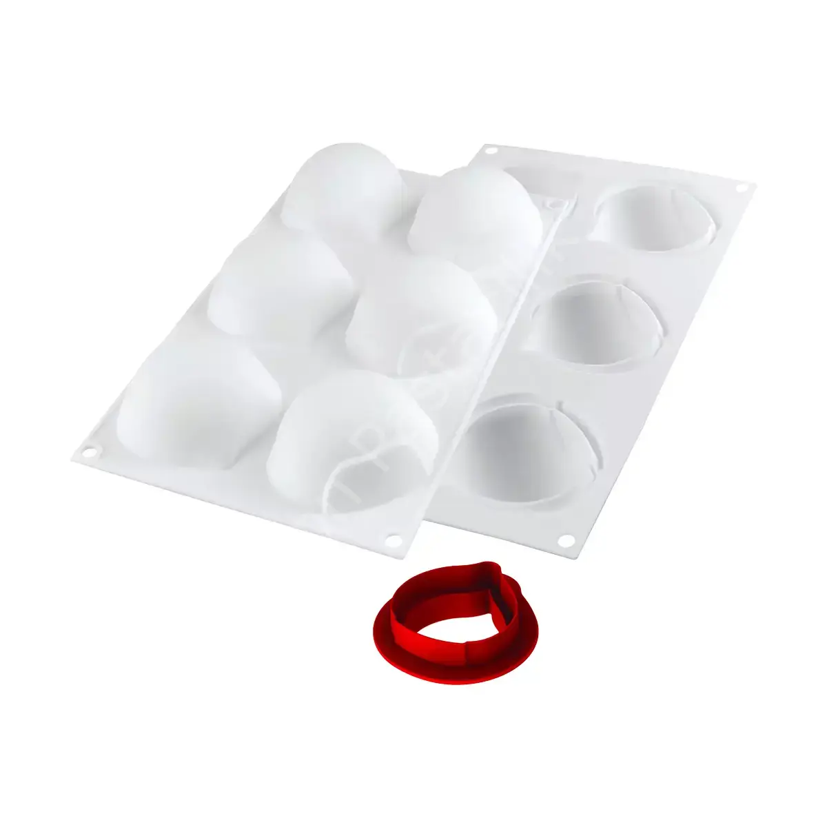 Silikomart Marron Glacé 3D Kestane Şekilli Silikon Tatlı Kalıbı - 6 Gözlü (Kesicili)