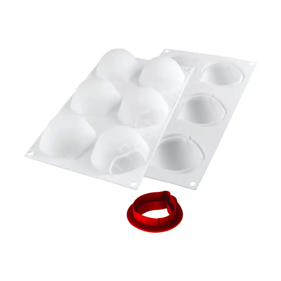 Silikomart Marron Glacé 3D Kestane Şekilli Silikon Tatlı Kalıbı - 6 Gözlü (Kesicili)