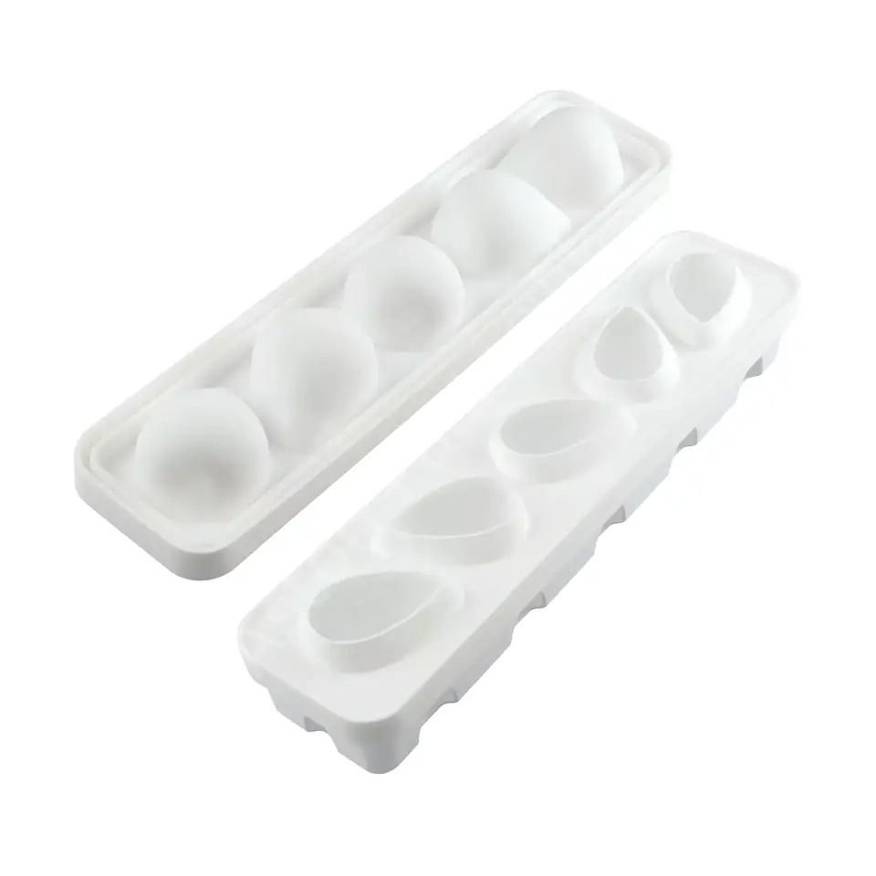 Silikomart Fragola 3D Çilek Şekilli Silikon Tatlı Kalıbı - 5 Gözlü