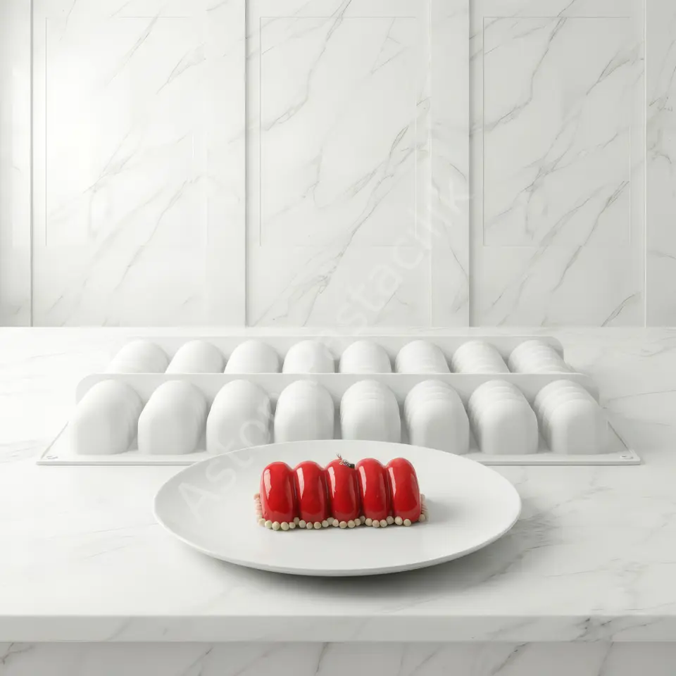 Cherry Dessert Silikon Pasta Kek Kalıbı 36x50 cm - 5 Gözlü (3000 Kullanım Ömürlü)