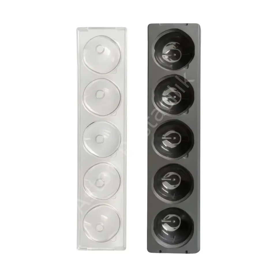 Prusa Peach Premium 3D Gerçekçi Şeftali Şekilli Silikon Tatlı Kalıbı 150 ml - 5 Gözlü (Şeffaf Kapaklı)
