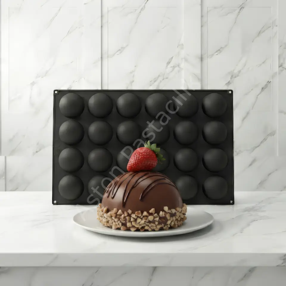 Yarım Küre Silikon Tatlı Kalıbı 40x60 cm - 80 mm (24 Gözlü)