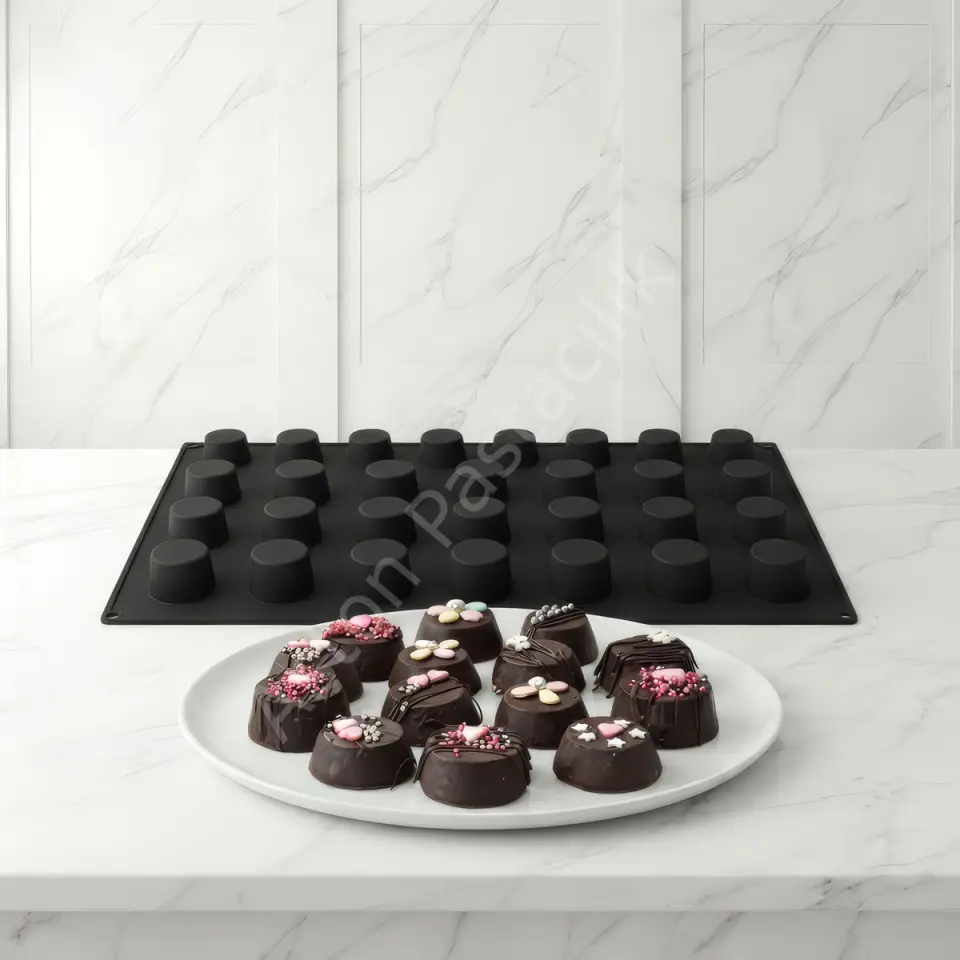 Mini Muffin Silikon Kek Kalıbı 40x60 cm (35 Gözlü)