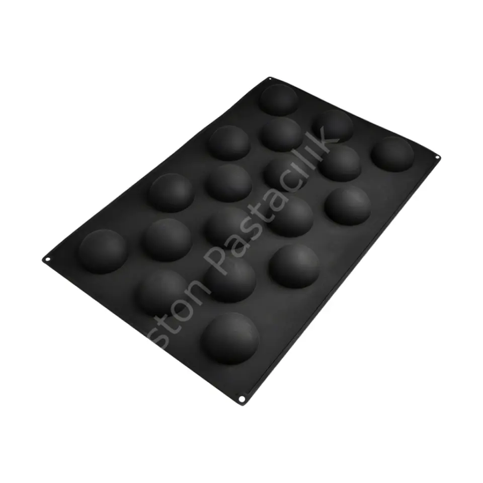 Tam Küre Silikon Tatlı Kalıbı 40x60 cm - 75 mm (18 Gözlü)