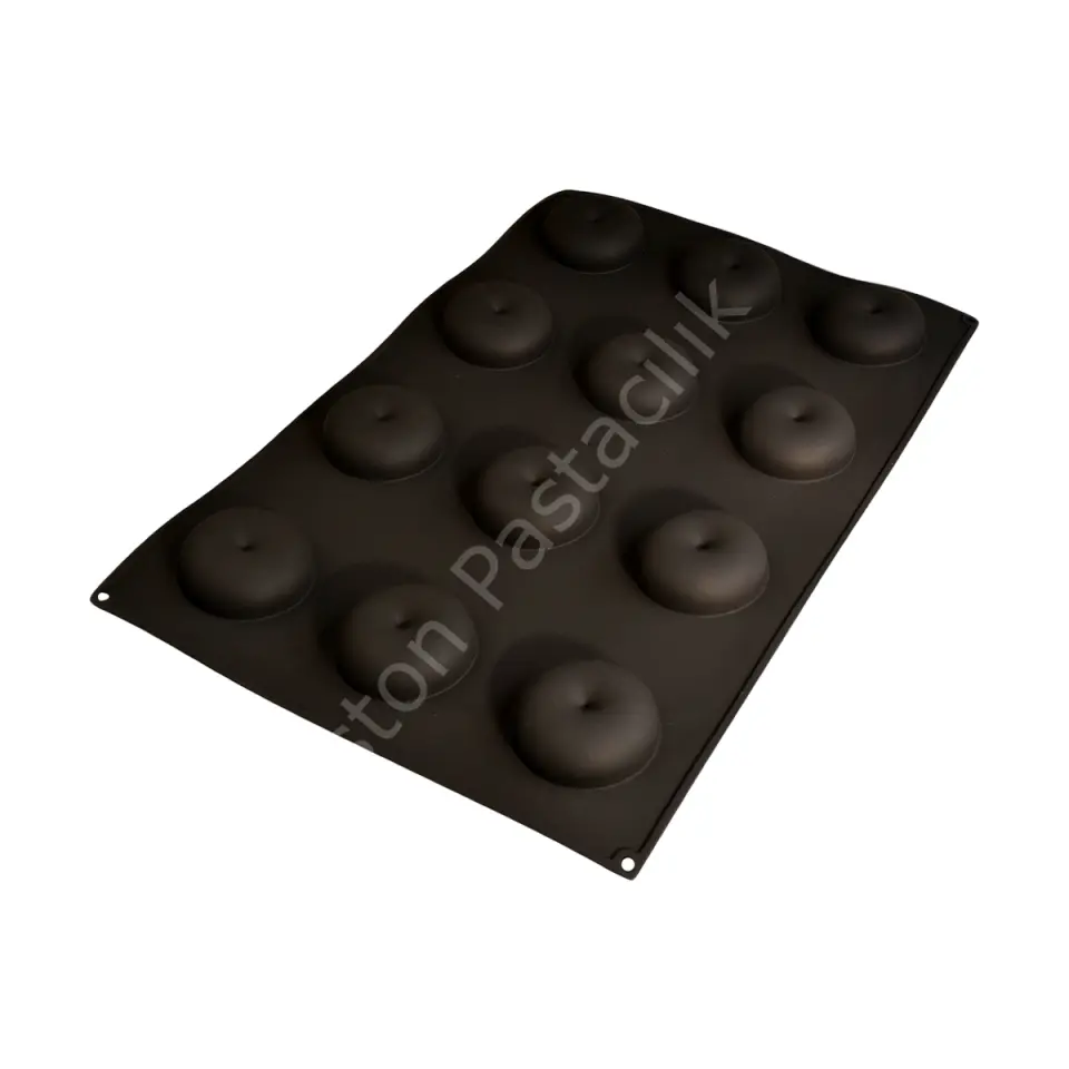 Elma Şekilli Silikon Pasta Kalıbı 40x60 cm - 300 ml (12 Gözlü)