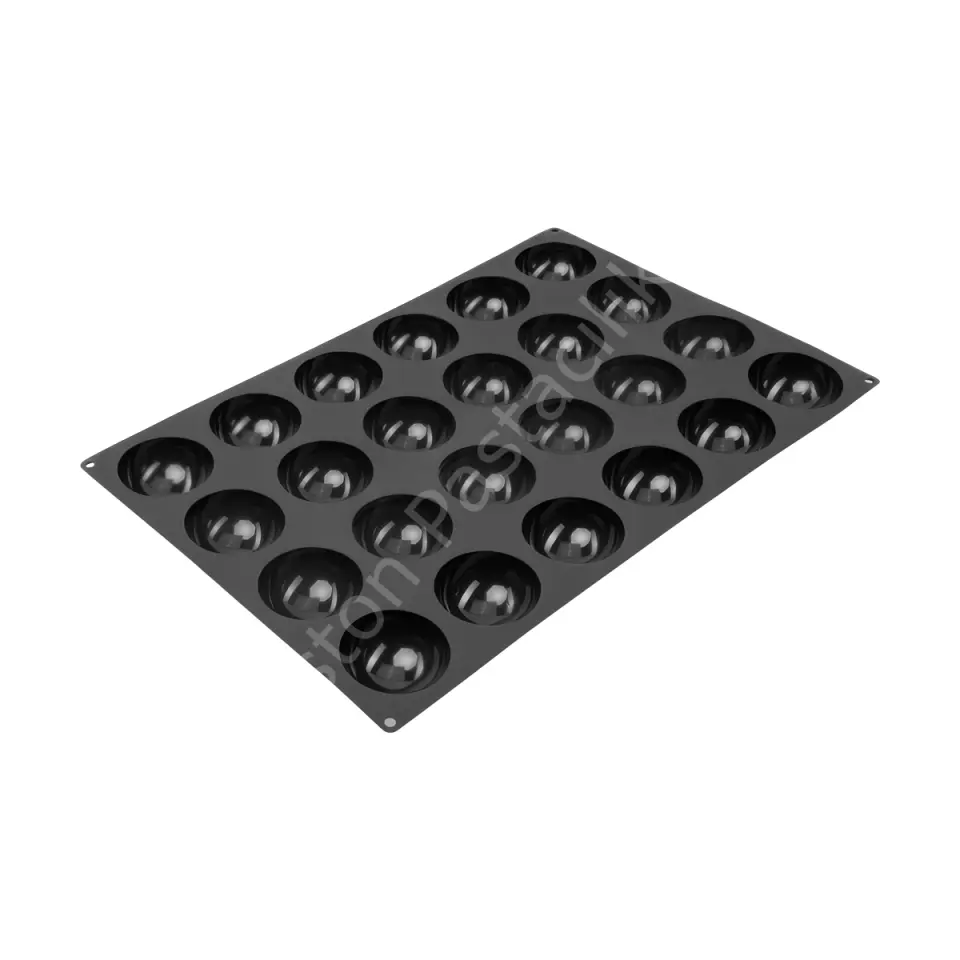 Büyük Yarım Küre Silikon Kek ve Pasta Kalıbı - 24 Gözlü (Tek Göz 80 mm)