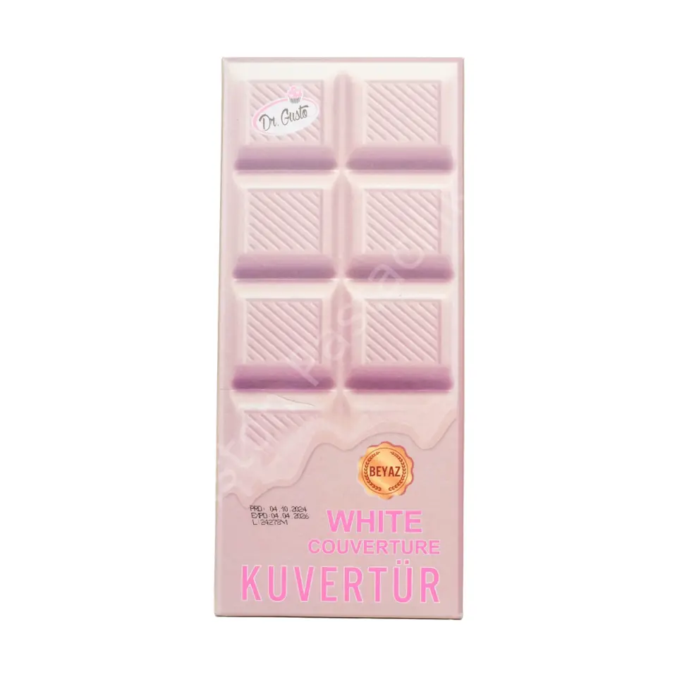 Dr. Gusto Kuvertür Tablet Çikolata Fildişi 200 g