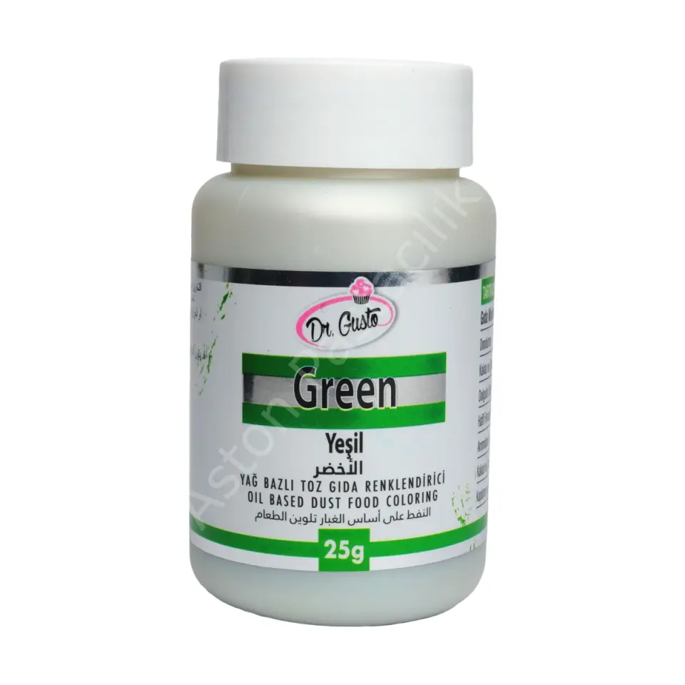 Dr. Gusto Yağ Bazlı Toz Gıda Boyası Yeşil 25 g