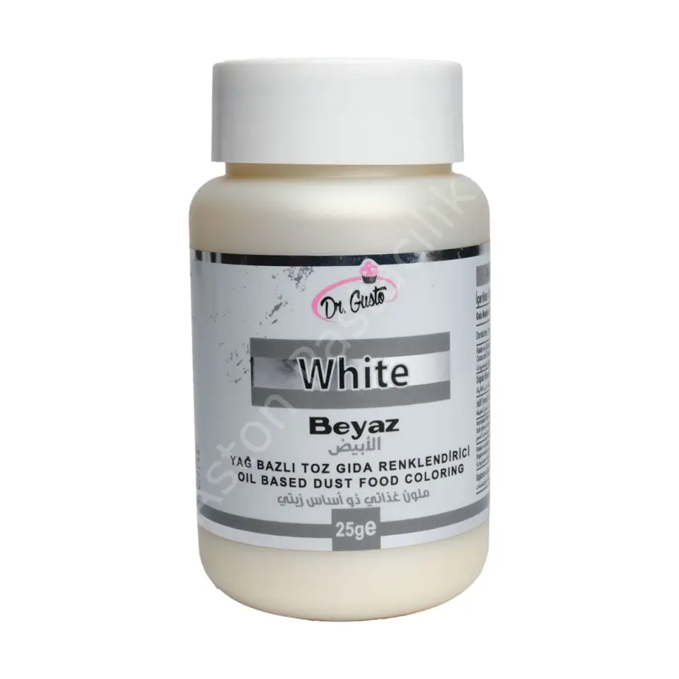 Dr. Gusto Yağ Bazlı Toz Gıda Boyası Beyaz 25 g