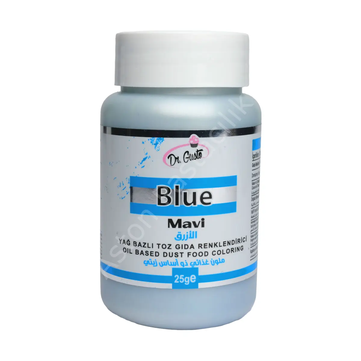 Dr. Gusto Yağ Bazlı Toz Gıda Boyası Mavi 25 g