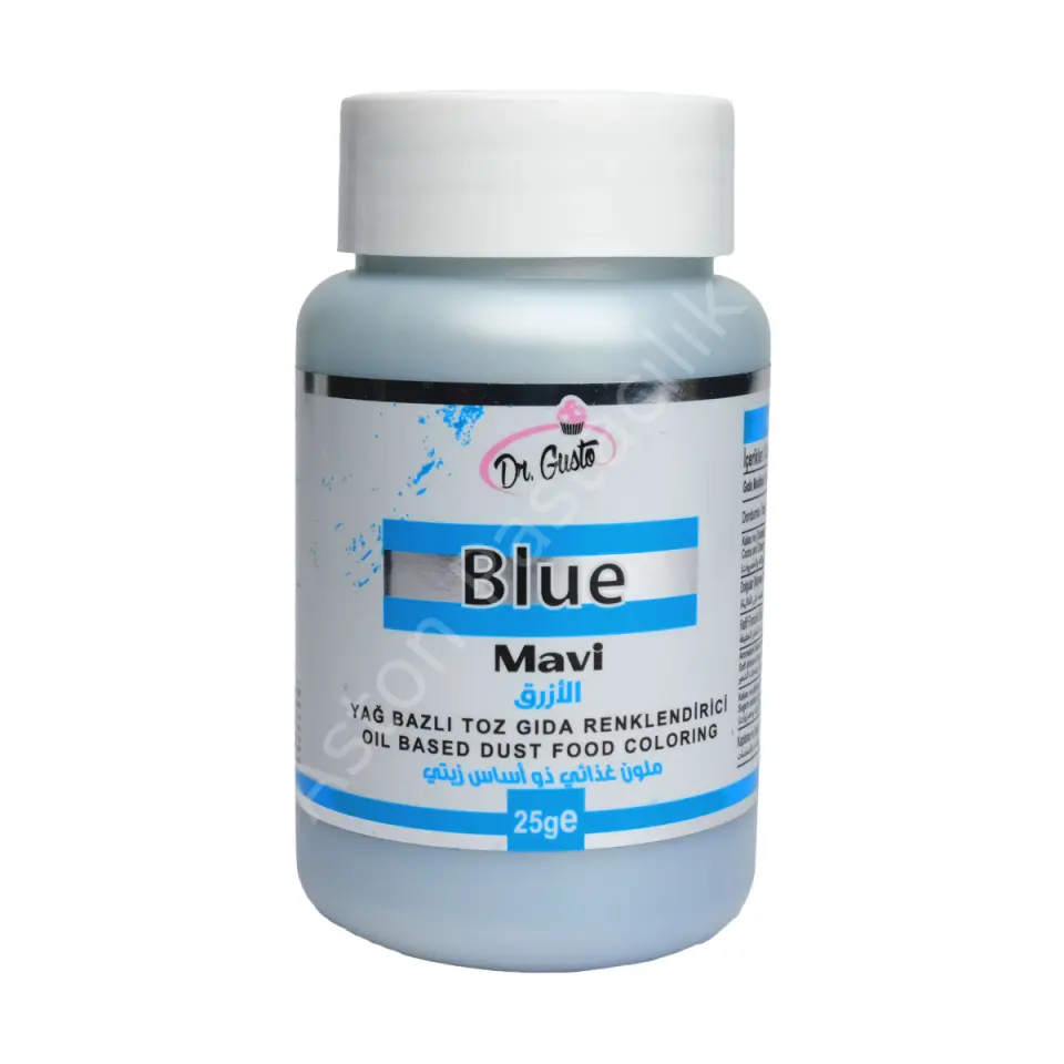 Dr. Gusto Yağ Bazlı Toz Gıda Boyası Mavi 25 g