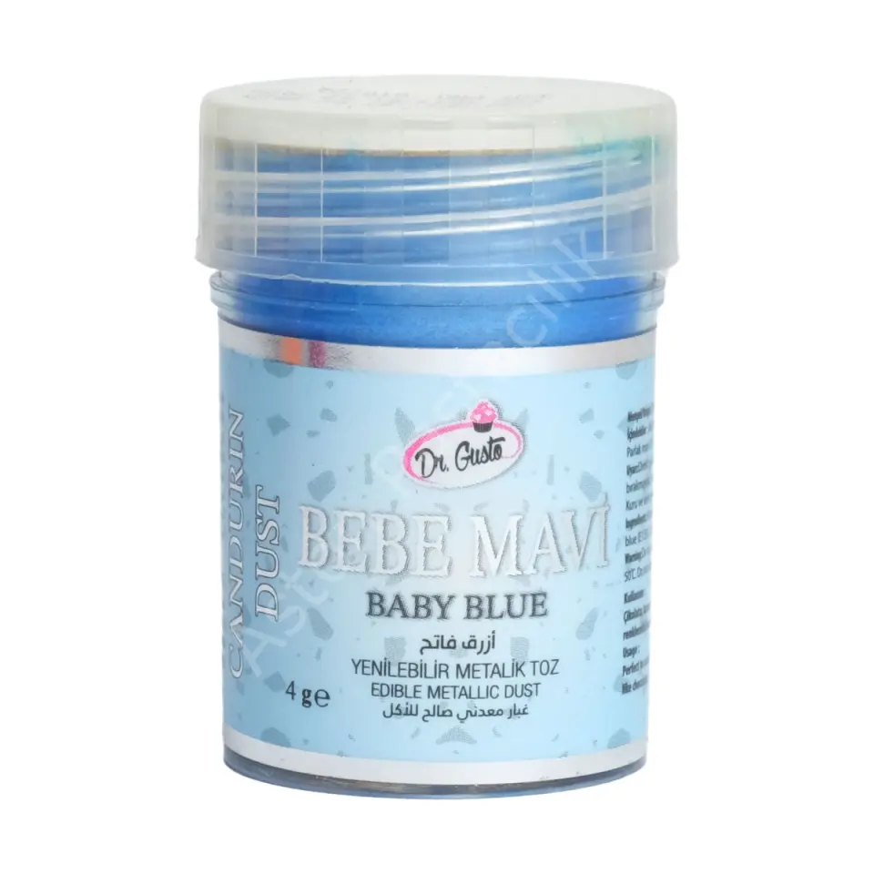 Dr. Gusto Metalik Toz Gıda Boyası Bebe Mavi 4 g
