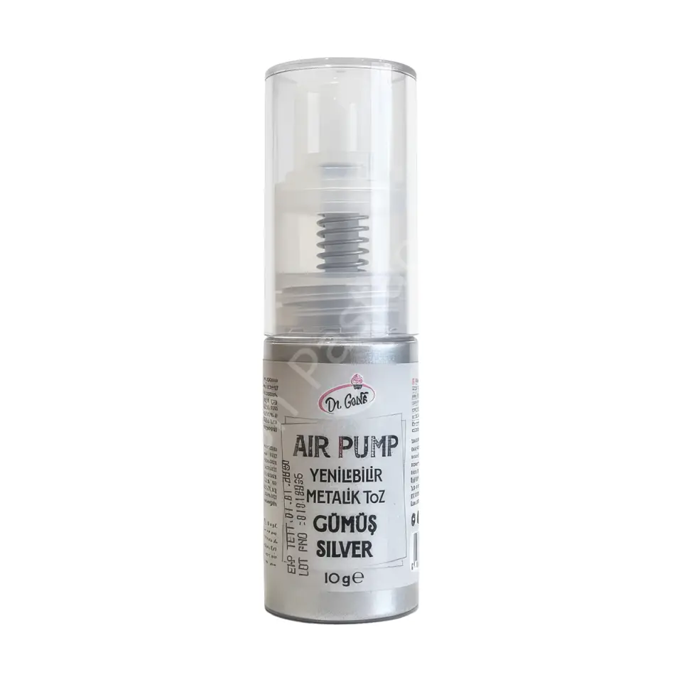 Dr. Gusto Air Pump Metalik Toz Boya Gümüş 10 g