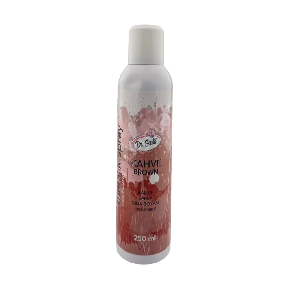 Dr. Gusto Metalik Sprey Gıda Boyası Kahve 250 ml