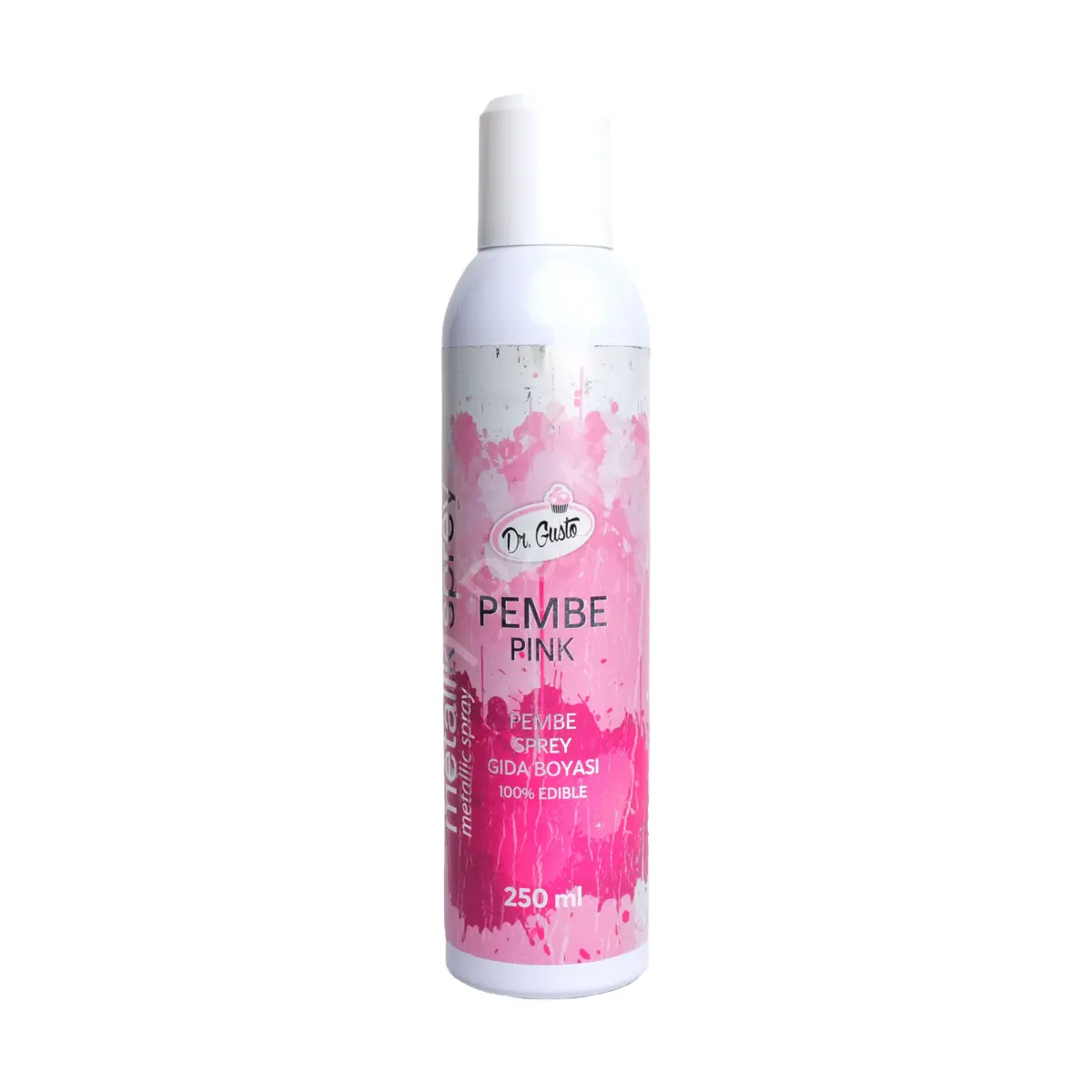Dr. Gusto Metalik Sprey Gıda Boyası Pembe 250 ml