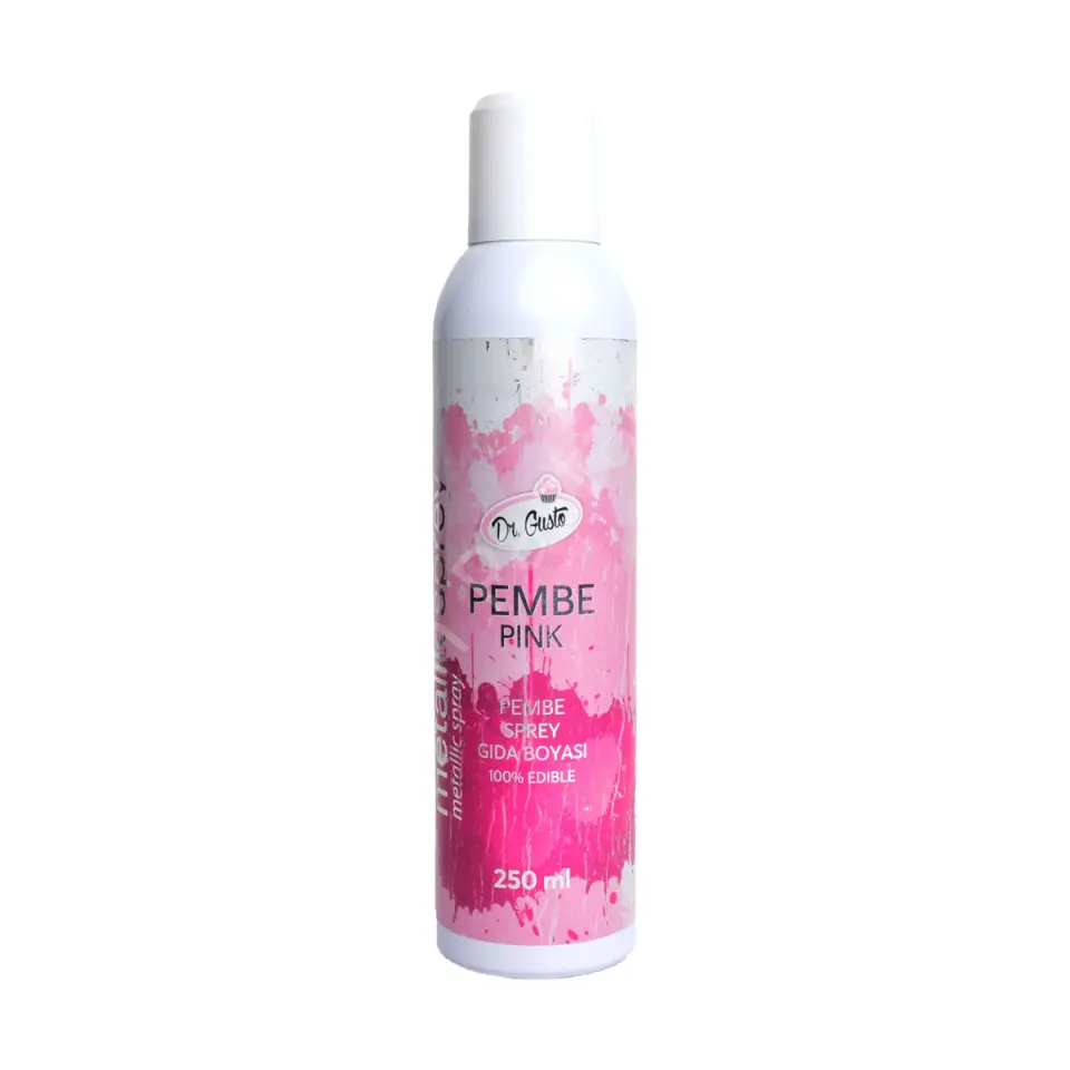 Dr. Gusto Metalik Sprey Gıda Boyası Pembe 250 ml