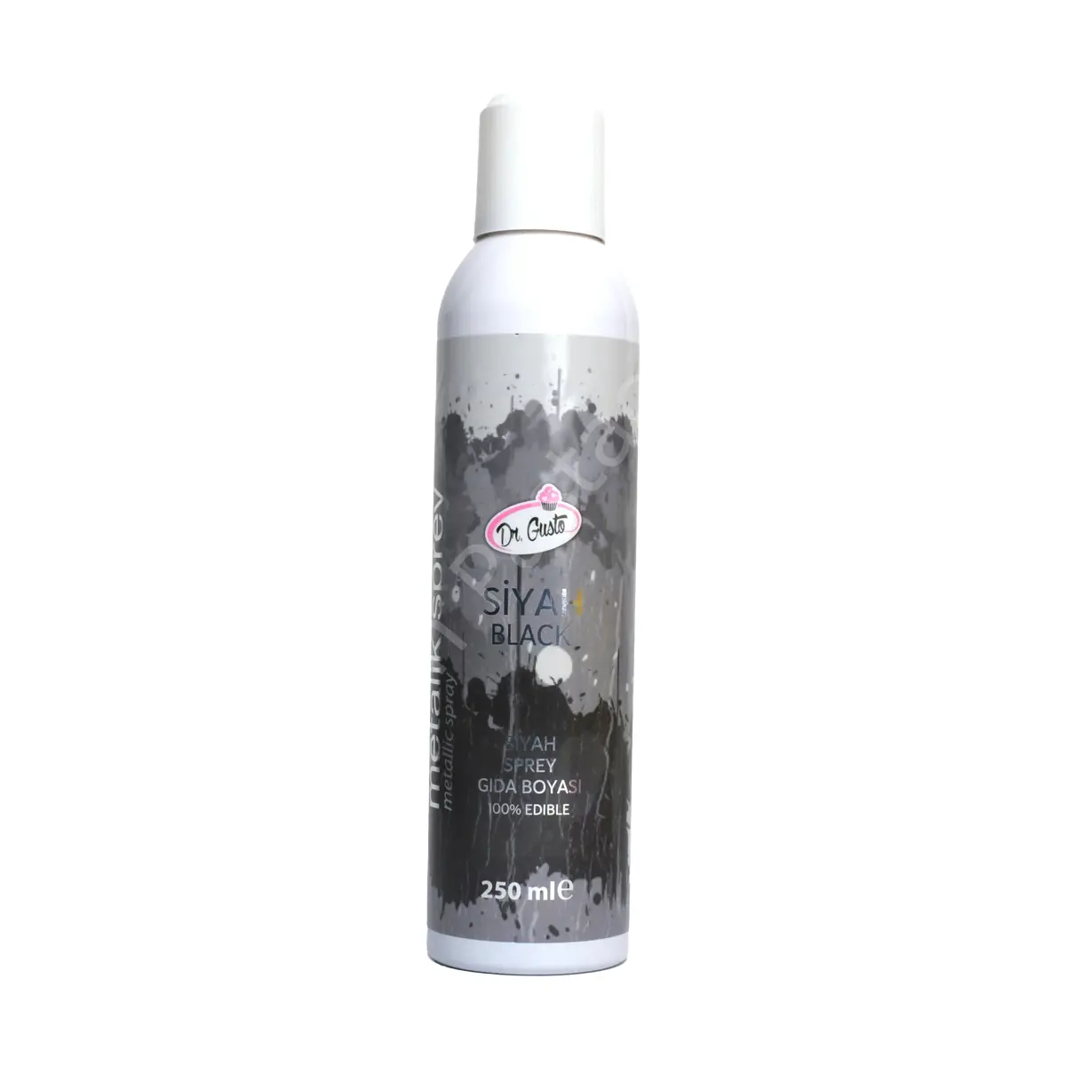 Dr. Gusto Metalik Sprey Gıda Boyası Siyah 250 ml