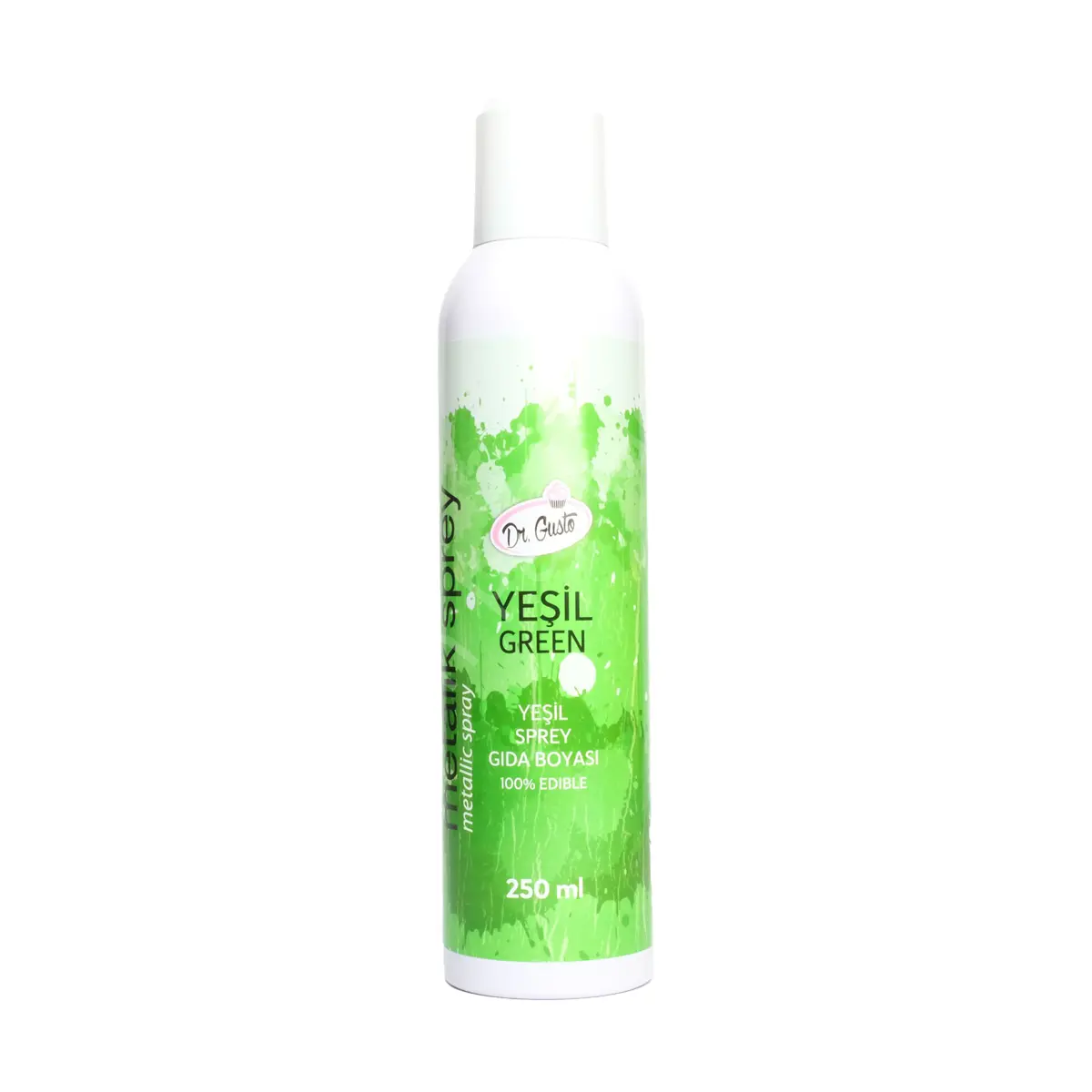 Dr. Gusto Metalik Sprey Gıda Boyası Yeşil 250 ml