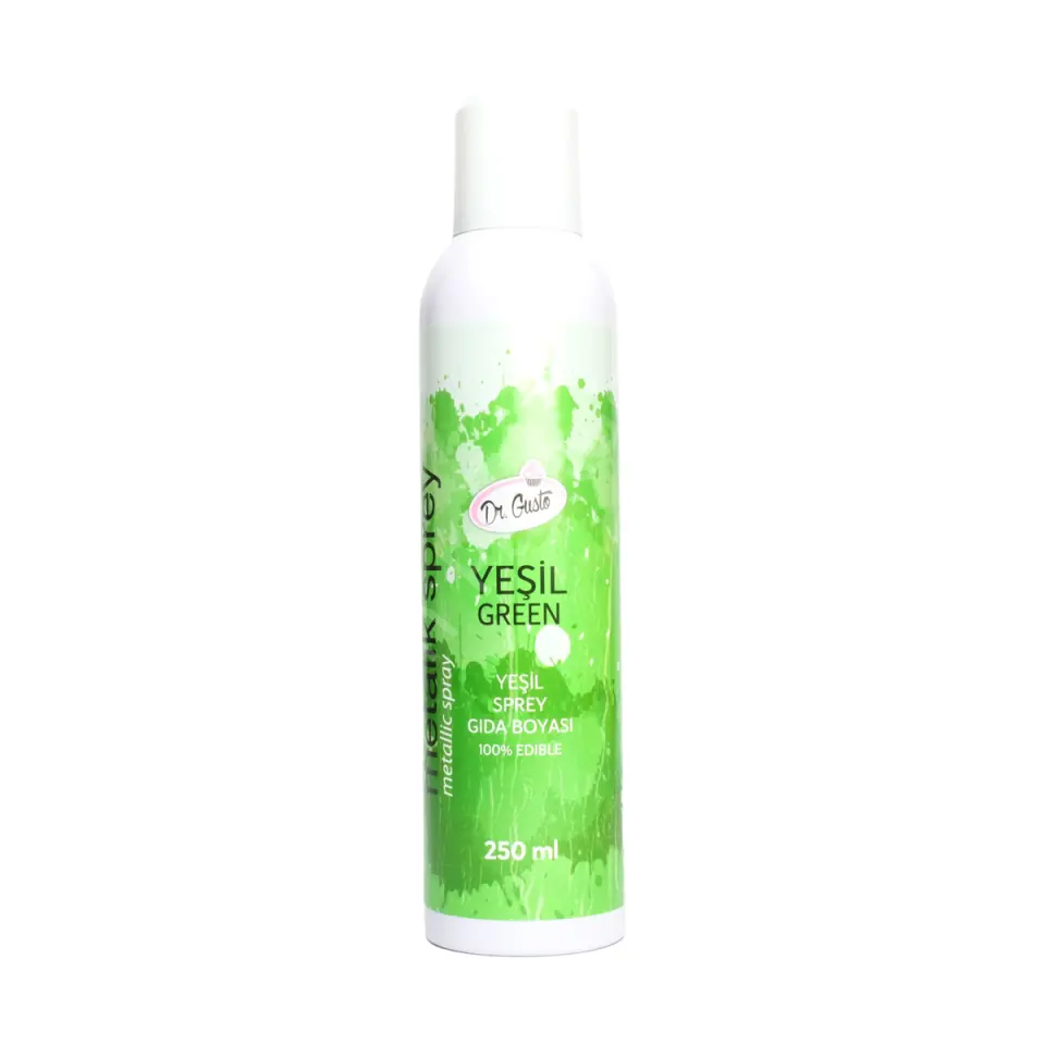 Dr. Gusto Metalik Sprey Gıda Boyası Yeşil 250 ml