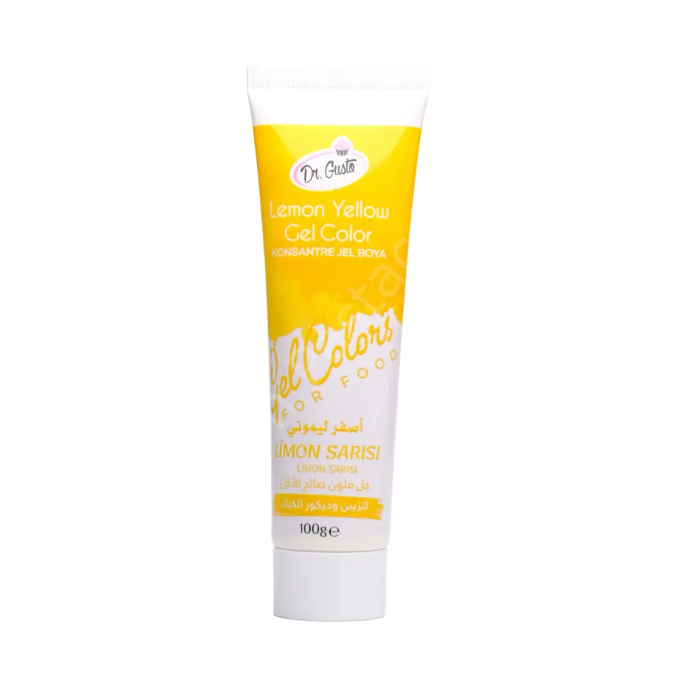 Dr. Gusto Konsantre Tüp Jel Gıda Boyası Limon Sarısı 100 g