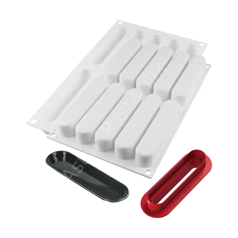 Silikomart Fashion Eclair 80 Silikon Ekler Kalıbı Seti (10 Gözlü)