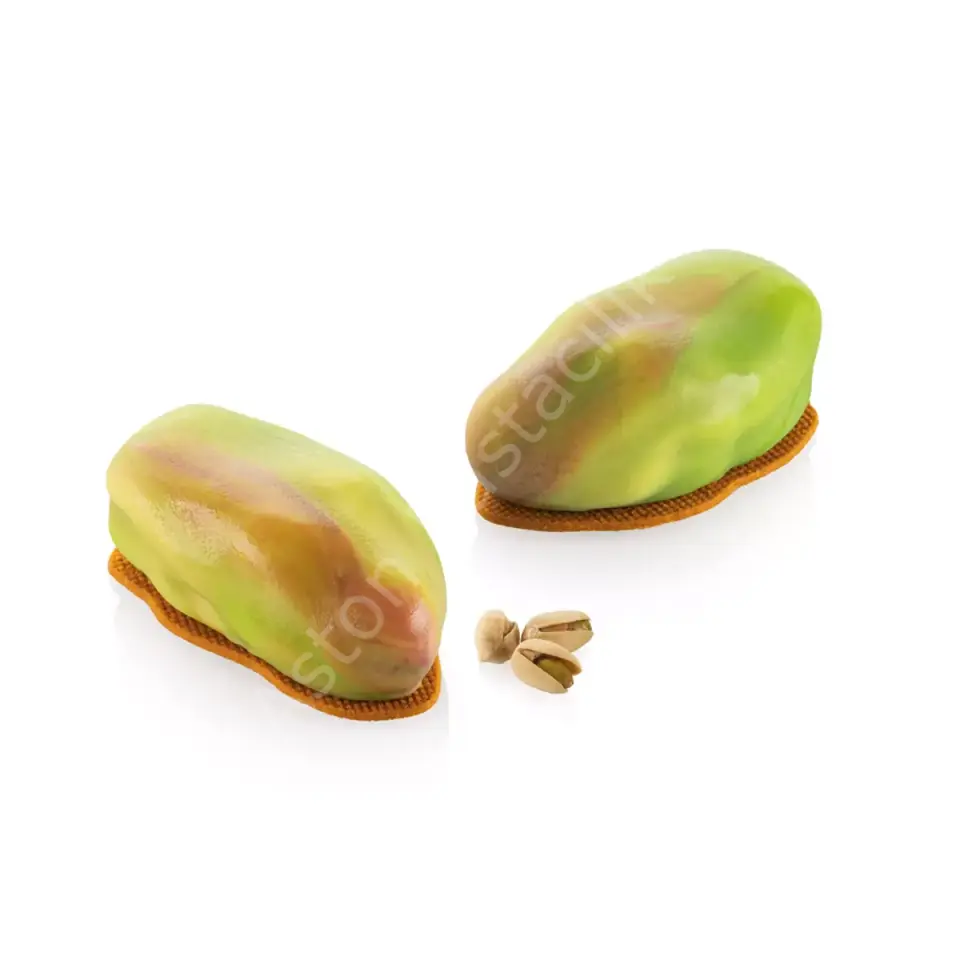 Silikomart Pistacchio 120 Silikon Fıstık Şekilli Tatlı Kalıbı Seti (6 Gözlü)