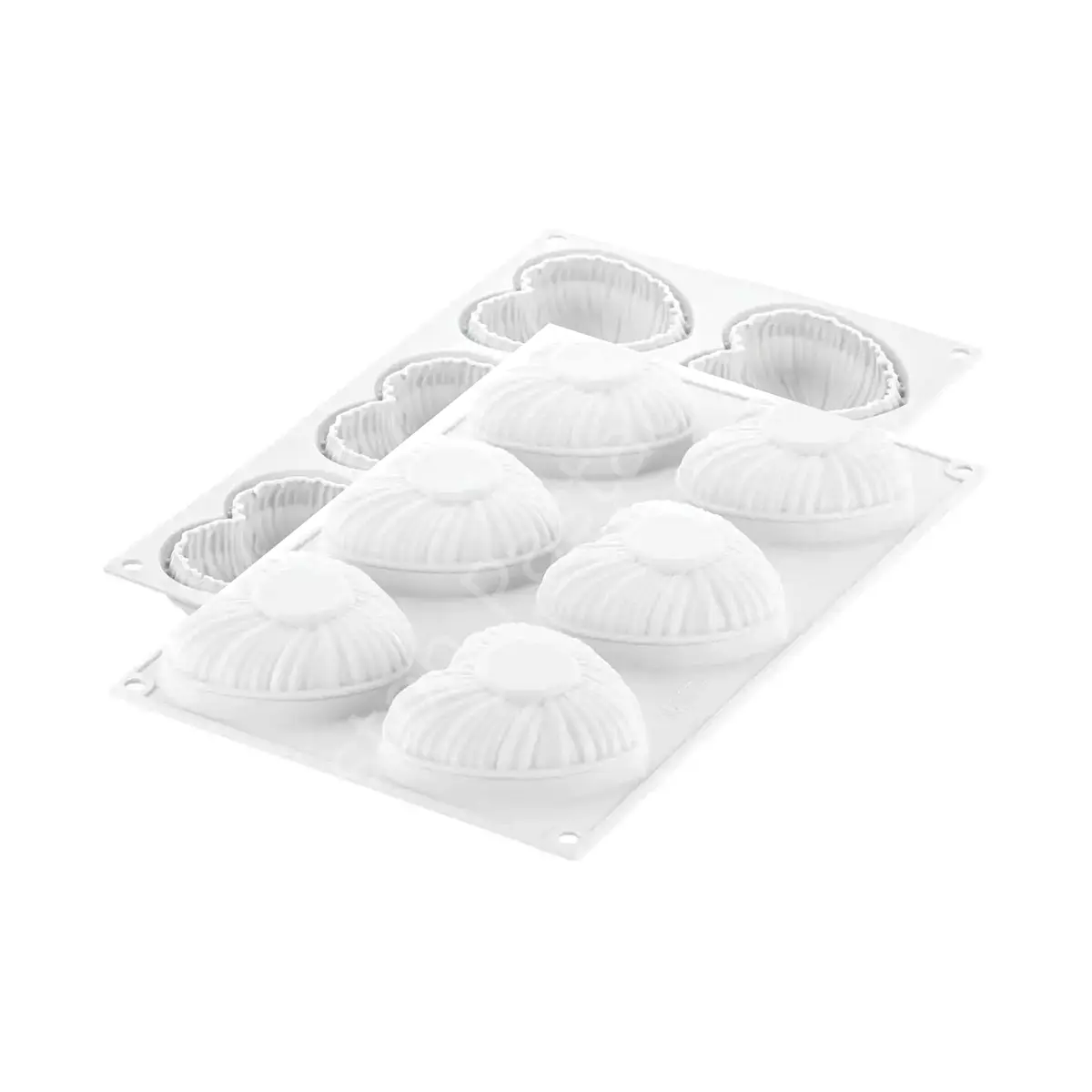 Silikomart Lovely 110 Silikon Kalp Kalıbı Seti (6 Gözlü)